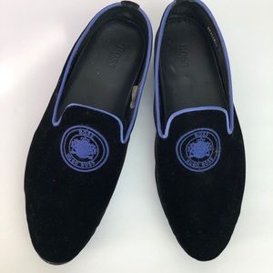 Hugo Boss Mens Black Velour/Leather Tuxedo Loafer